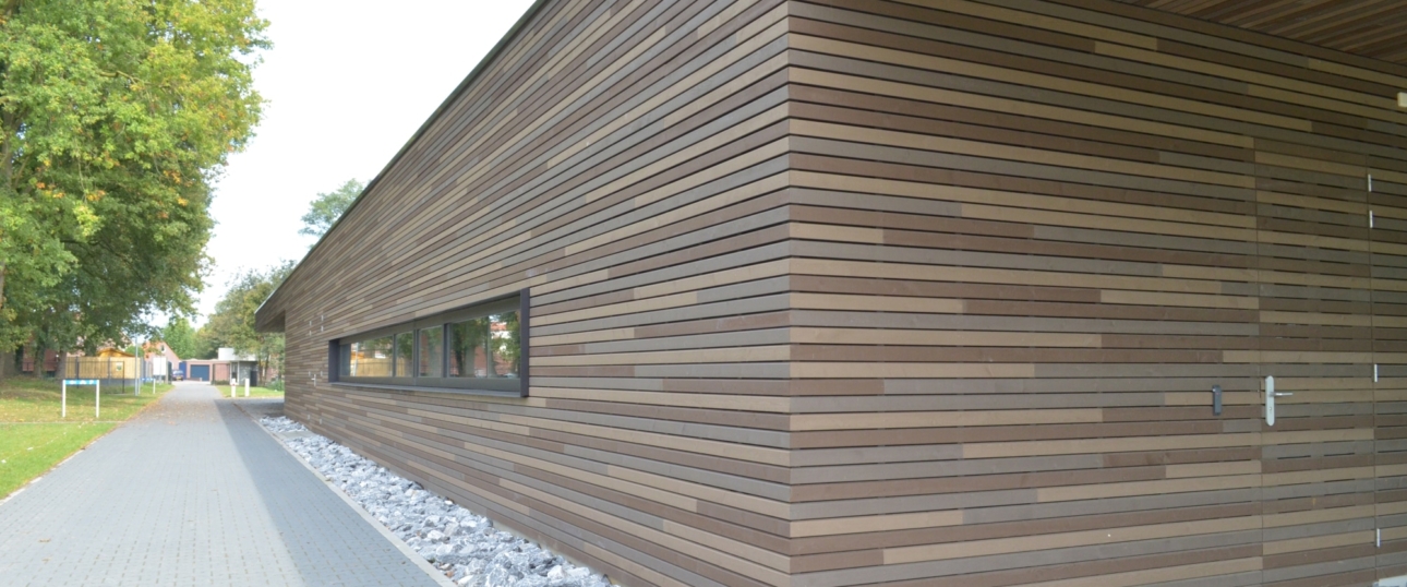 open houten gevelbekleding